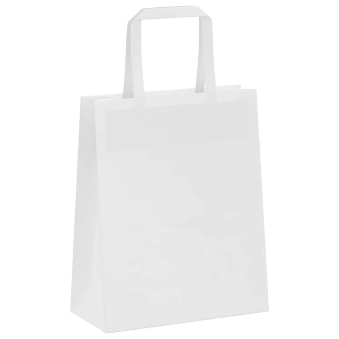 Sacchetti di Carta 50 pz con Manici Bianchi 18x8x22 cm 4101824