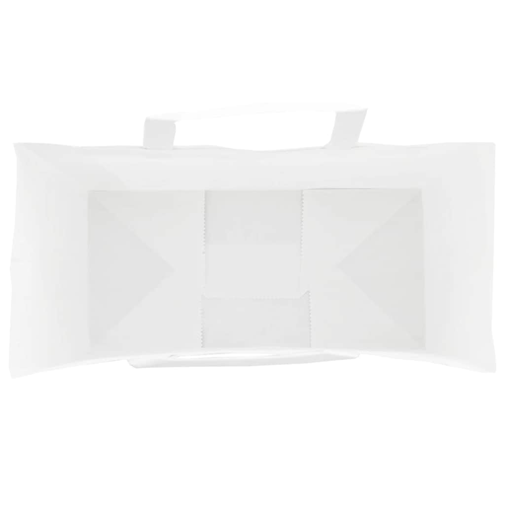 vidaXL Sacchetti di Carta 50 pz con Manici Bianchi 18x8x22 cm