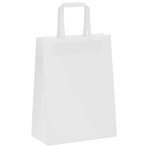Sacchetti di Carta 50 pz con Manici Bianchi 21x11x28 cm 4101825