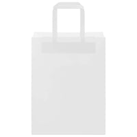 vidaXL Sacchetti di Carta 50 pz con Manici Bianchi 21x11x28 cm