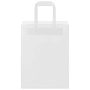 vidaXL Sacchetti di Carta 50 pz con Manici Bianchi 21x11x28 cm