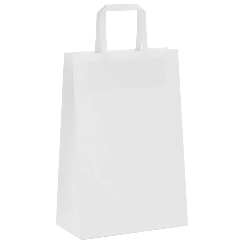 Sacchetti di Carta 50 pz con Manici Bianchi 21x11x31 cm 4101826