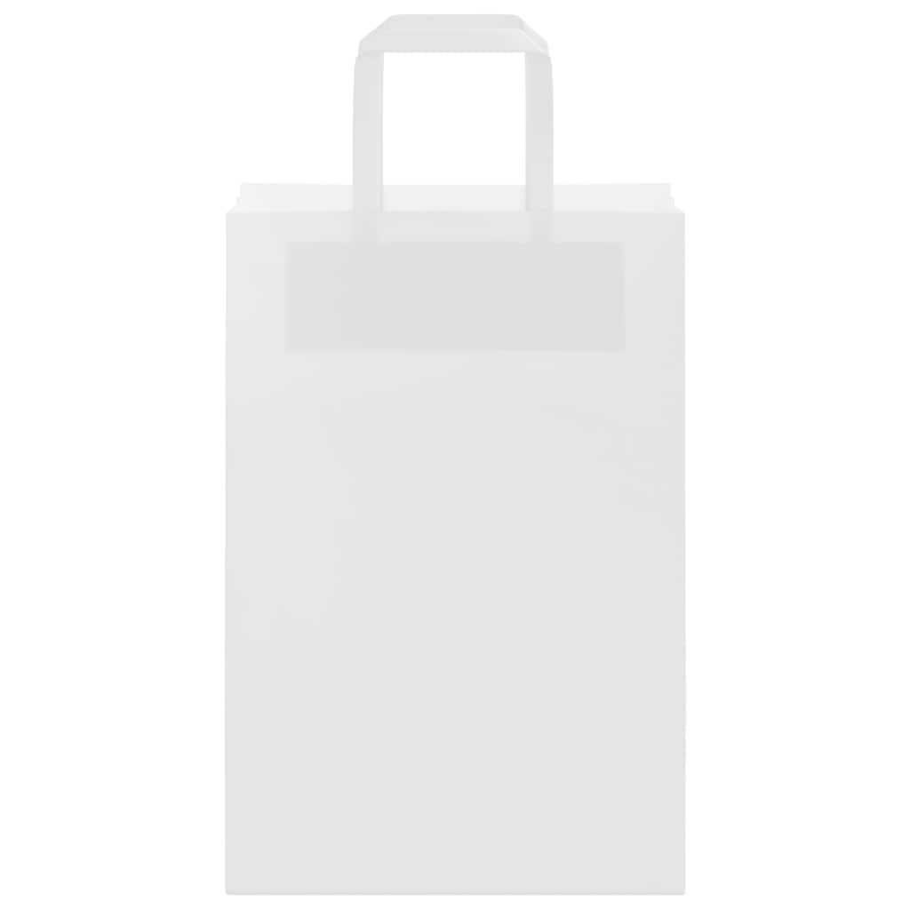 vidaXL Sacchetti di Carta 50 pz con Manici Bianchi 21x11x31 cm
