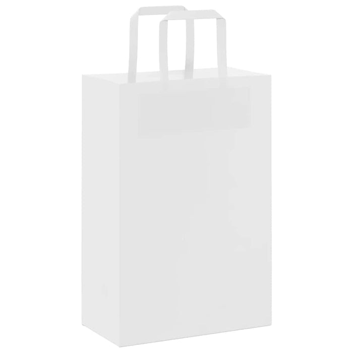vidaXL Sacchetti di Carta 50 pz con Manici Bianchi 21x11x31 cm