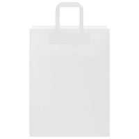 Sacchetti di Carta 50 pz con Manici Bianchi 26x12x35 cm