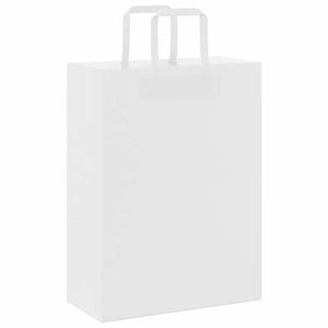 Sacchetti di Carta 50 pz con Manici Bianchi 26x12x35 cm 4101828