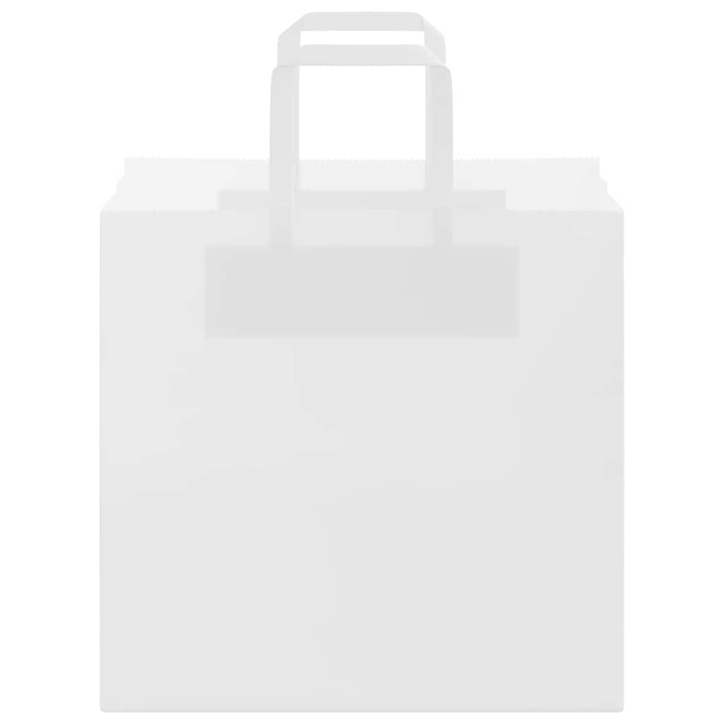 Sacchetti di Carta 50 pz con Manici Bianchi 26x17x25 cm