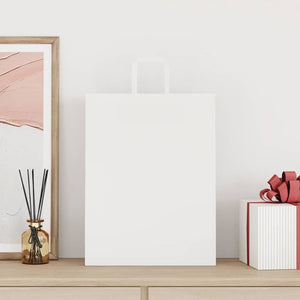 vidaXL Sacchetti di Carta 50 pz con Manici Bianchi 32x12x42 cm