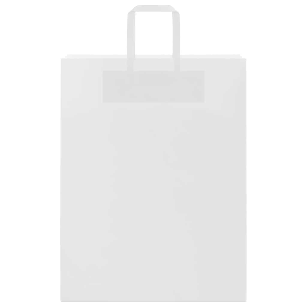 vidaXL Sacchetti di Carta 50 pz con Manici Bianchi 32x12x42 cm