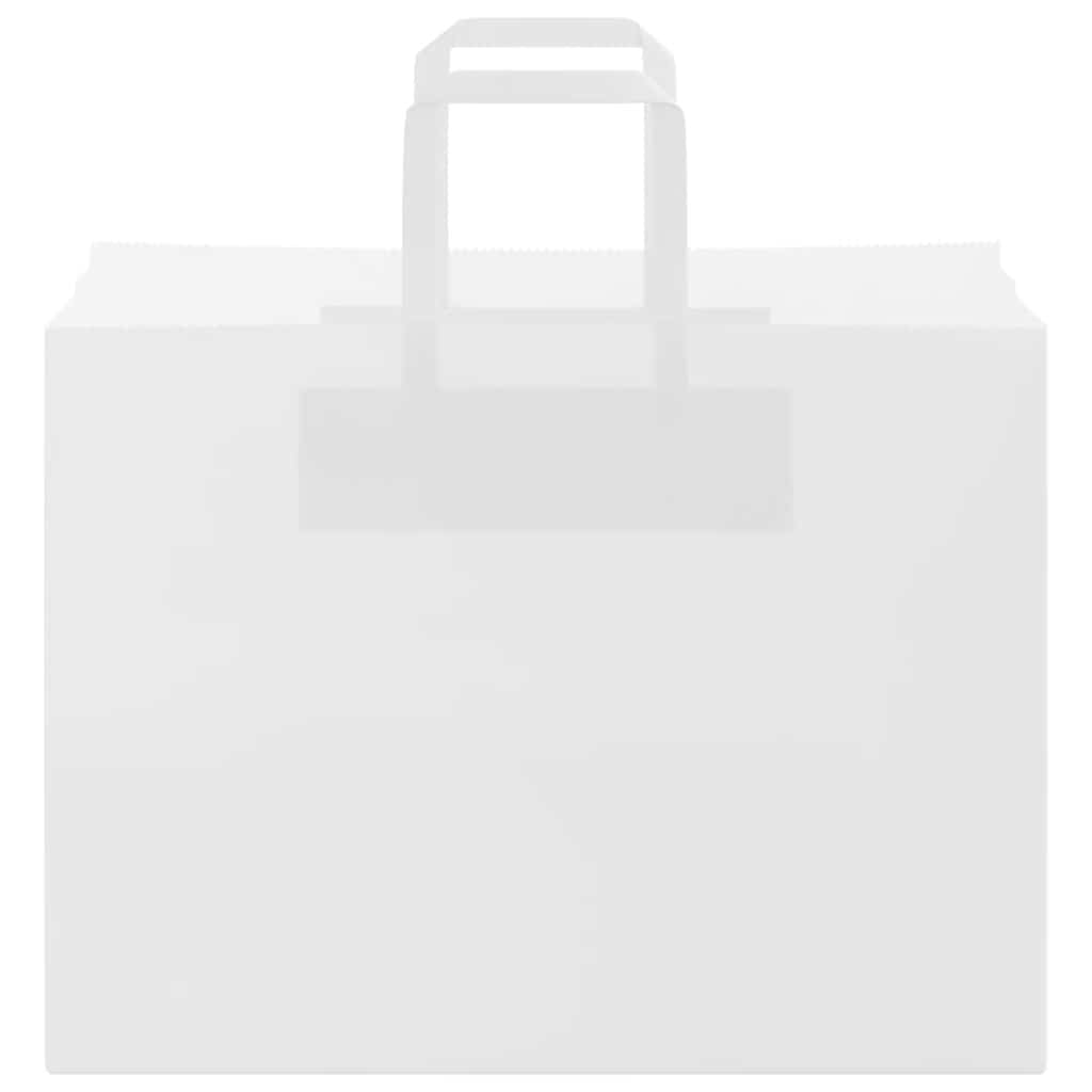 vidaXL Sacchetti di Carta 50 pz con Manici Bianchi 32x17x25 cm