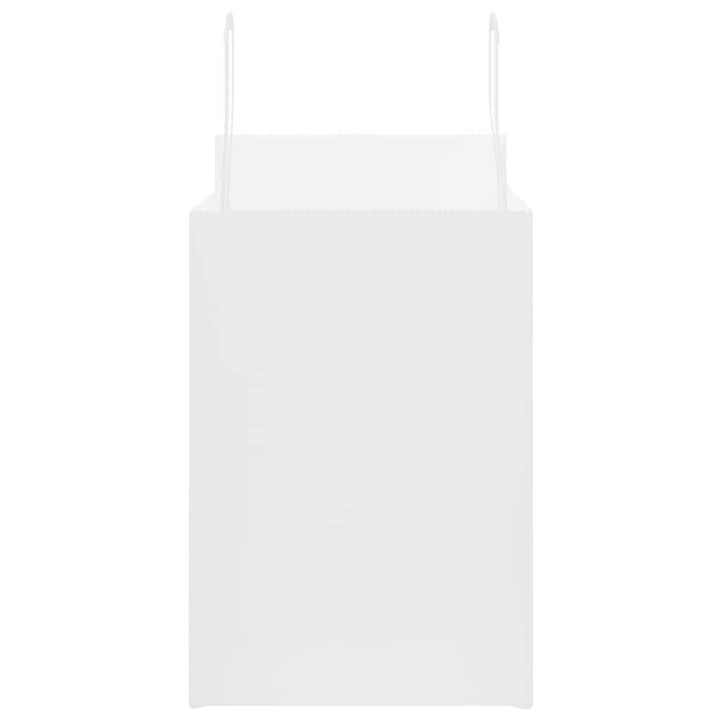 vidaXL Sacchetti di Carta 50 pz con Manici Bianchi 32x17x25 cm