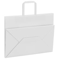 vidaXL Sacchetti di Carta 50 pz con Manici Bianchi 32x17x25 cm