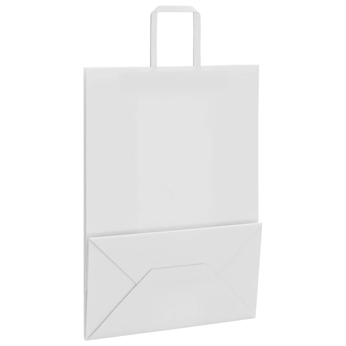 vidaXL Sacchetti di Carta 50 pz con Manici Bianchi 32x17x44 cm