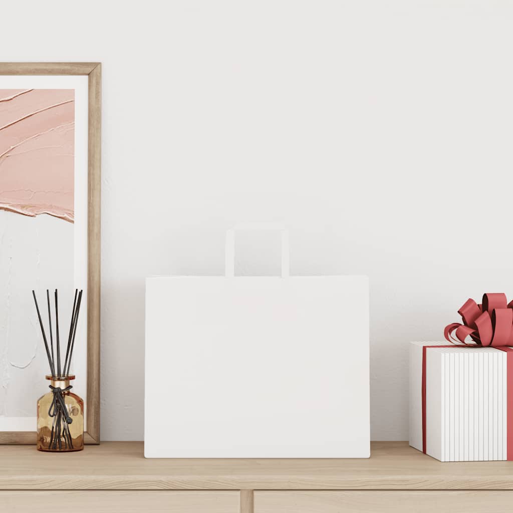 Sacchetti di Carta 50 pz con Manici Bianchi 32x22x24 cm 4101833