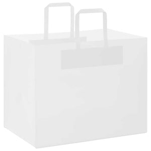 vidaXL Sacchetti di Carta 50 pz con Manici Bianchi 32x22x24 cm