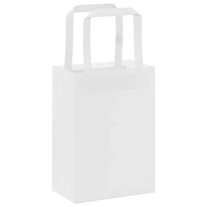 Sacchetti di Carta 250 pz con Manici Bianchi 15x8x21 cm