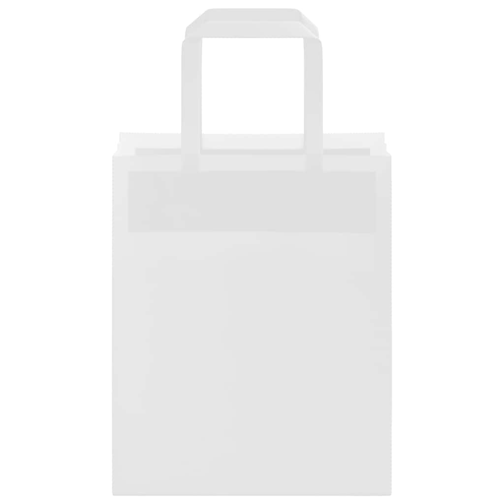 Sacchetti di Carta 250 pz con Manici Bianchi 18x8x22 cm 4101838