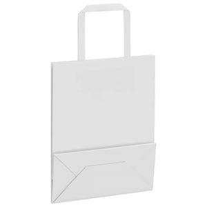 Sacchetti di Carta 250 pz con Manici Bianchi 18x8x22 cm 4101838