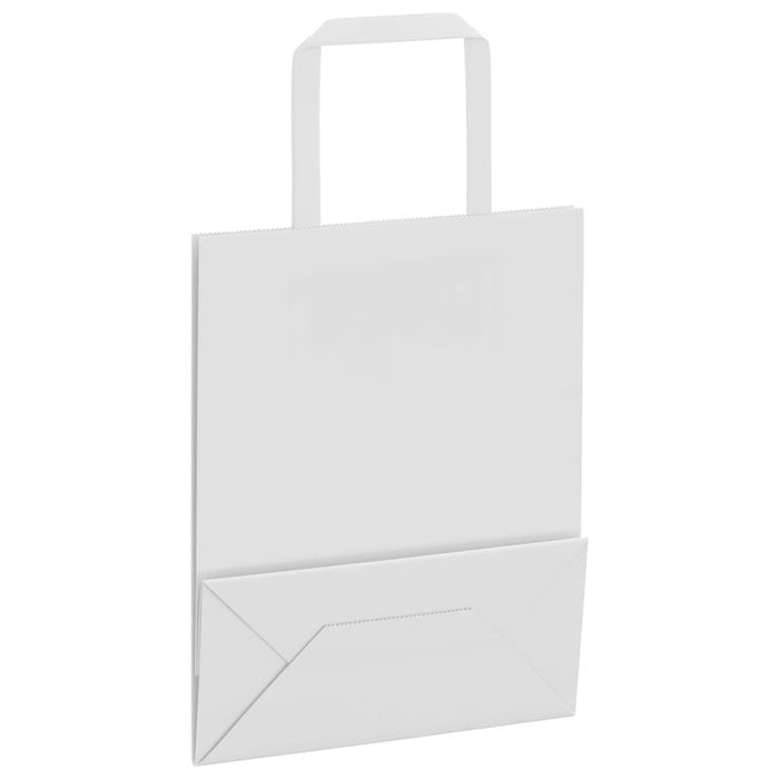 Sacchetti di Carta 250 pz con Manici Bianchi 18x8x22 cm 4101838