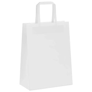 Sacchetti di Carta 250 pz con Manici Bianchi 21x11x28 cm 4101839