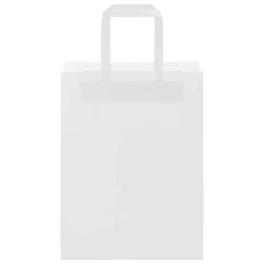 Sacchetti di Carta 250 pz con Manici Bianchi 21x11x28 cm 4101839