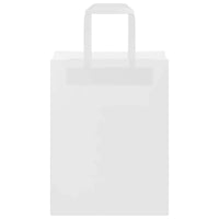 Sacchetti di Carta 250 pz con Manici Bianchi 21x11x28 cm 4101839