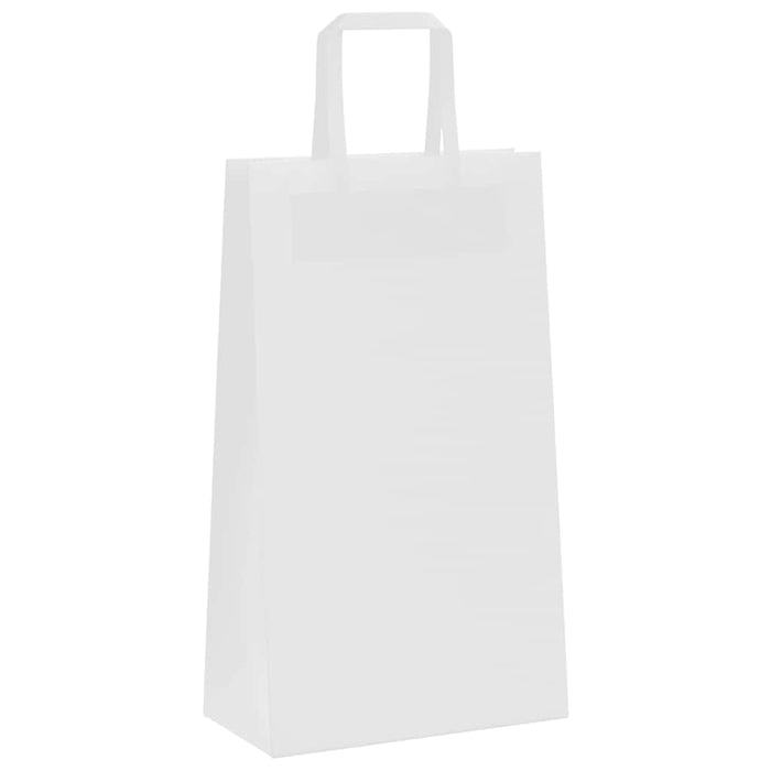 Sacchetti di Carta 250 pz con Manici Bianchi 21x11x36 cm 4101841