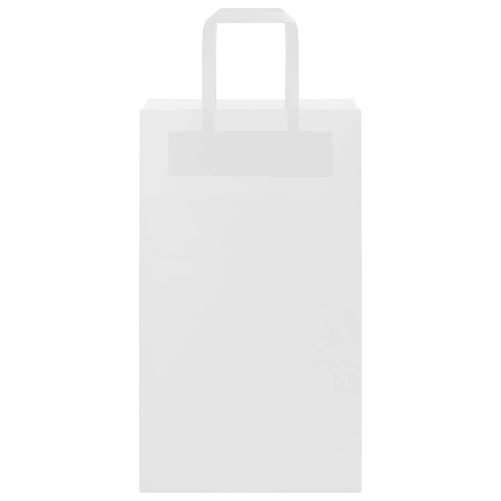 Sacchetti di Carta 250 pz con Manici Bianchi 21x11x36 cm 4101841