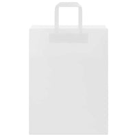 Sacchetti di Carta 250 pz con Manici Bianchi 26x12x35 cm 4101842
