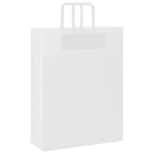 Sacchetti di Carta 250 pz con Manici Bianchi 32x12x42 cm 4101844