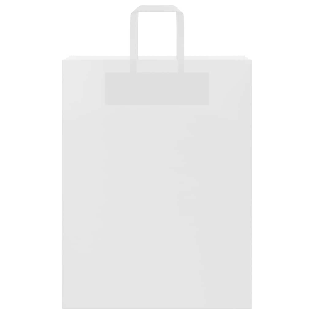 vidaXL Sacchetti di Carta 250 pz con Manici Bianchi 32x12x42 cm