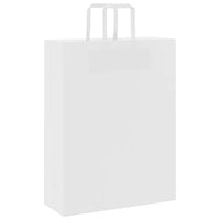 vidaXL Sacchetti di Carta 250 pz con Manici Bianchi 32x12x42 cm