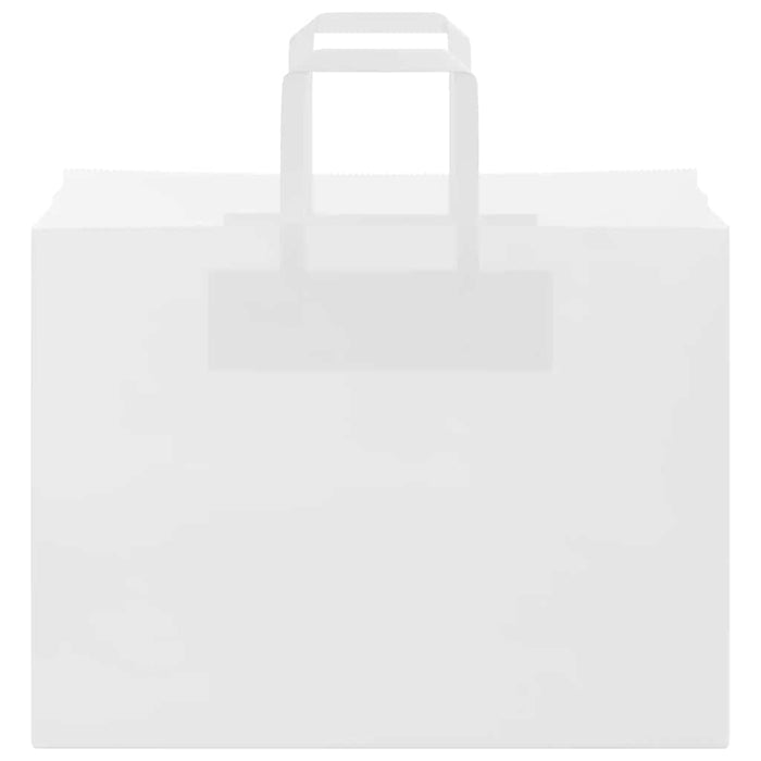 vidaXL Sacchetti di Carta 250 pz con Manici Bianchi 32x17x25 cm