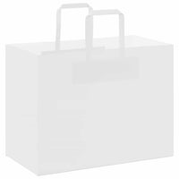 vidaXL Sacchetti di Carta 250 pz con Manici Bianchi 32x17x25 cm