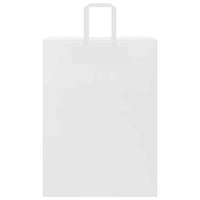 Sacchetti di Carta 250 pz con Manici Bianchi 32x17x44 cm 4101846