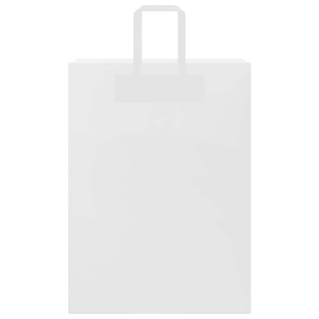 vidaXL Sacchetti di Carta 250 pz con Manici Bianchi 32x17x44 cm