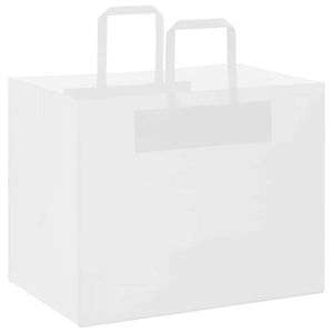 Sacchetti di Carta 250 pz con Manici Bianchi 32x22x24 cm 4101847
