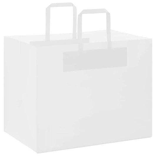 Sacchetti di Carta 250 pz con Manici Bianchi 32x22x24 cm 4101847