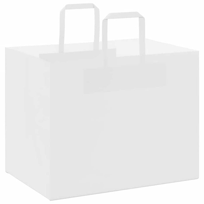 Sacchetti di Carta 250 pz con Manici Bianchi 32x22x24 cm 4101847