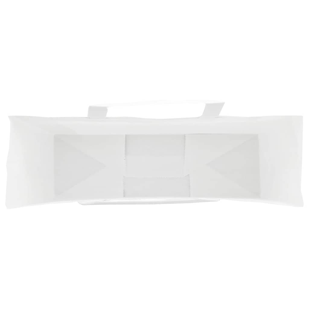 vidaXL Sacchetti di Carta 250 pz con Manici Bianchi 54x15x49 cm