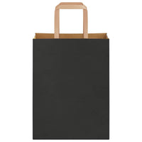 vidaXL Sacchetti di Carta 50 pz con Manici Neri 21x11x28 cm