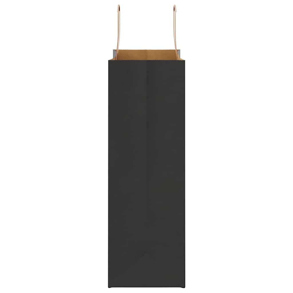 Sacchetti di Carta 50 pz con Manici Neri 26x12x35 cm