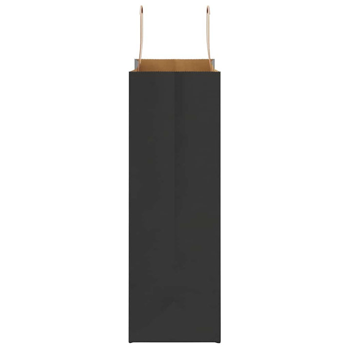 Sacchetti di Carta 50 pz con Manici Neri 26x12x35 cm