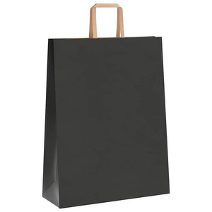 Sacchetti di Carta 50 pz con Manici Neri 32x12x42 cm 4101858