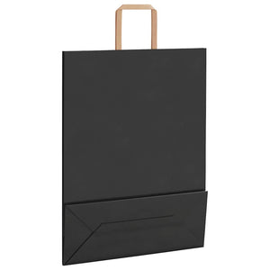 vidaXL Sacchetti di Carta 50 pz con Manici Neri 32x12x42 cm