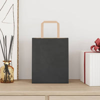 Sacchetti di Carta 250 pz con Manici Neri 18x8x22 cm 4101866