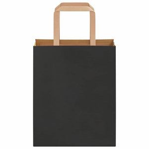 Sacchetti di Carta 250 pz con Manici Neri 18x8x22 cm 4101866