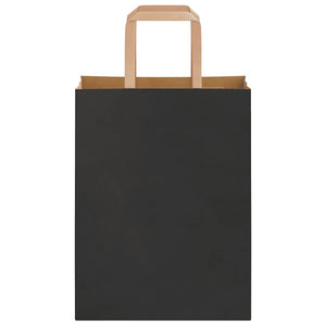 Sacchetti di Carta 250 pz con Manici Neri 21x11x28 cm 4101867