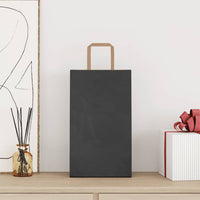 Sacchetti di Carta 250 pz con Manici Neri 21x11x36 cm 4101869