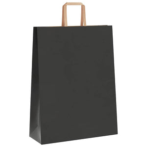 Sacchetti di Carta 250 pz con Manici Neri 32x12x42 cm 4101872